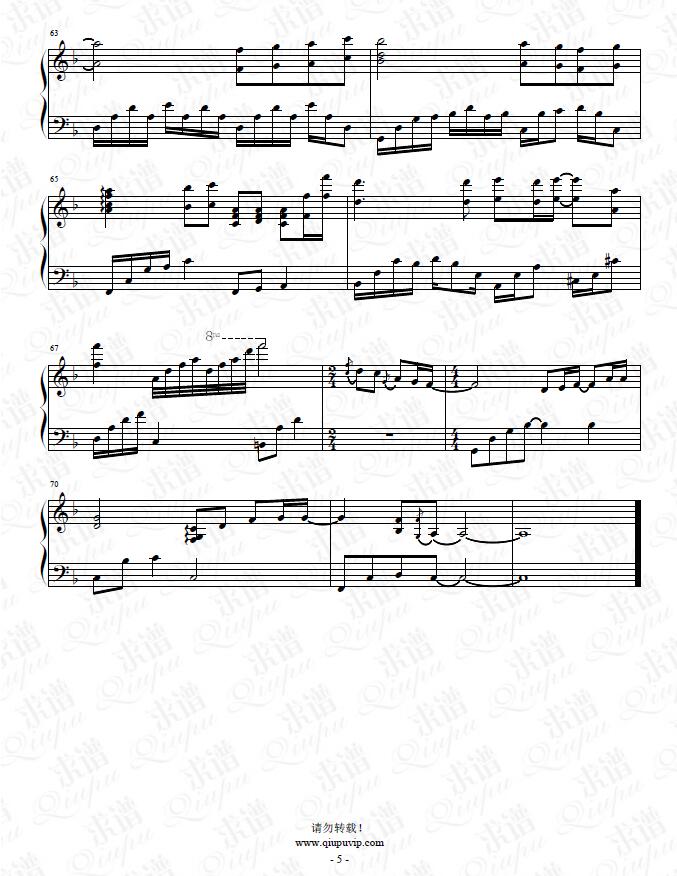 《Melody》钢琴谱由求谱网制作，并提供《Melody》钢琴曲在线试听，《Melody》钢琴谱（五线谱）下载
