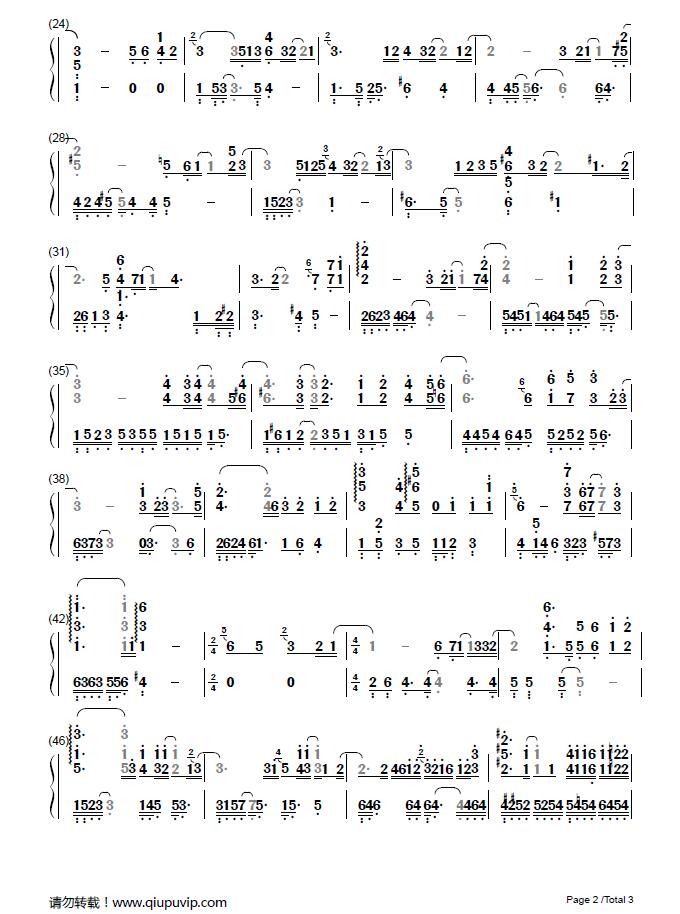melody(简谱)