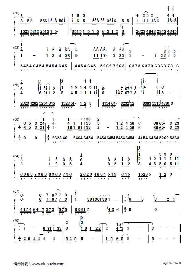 melody(简谱)