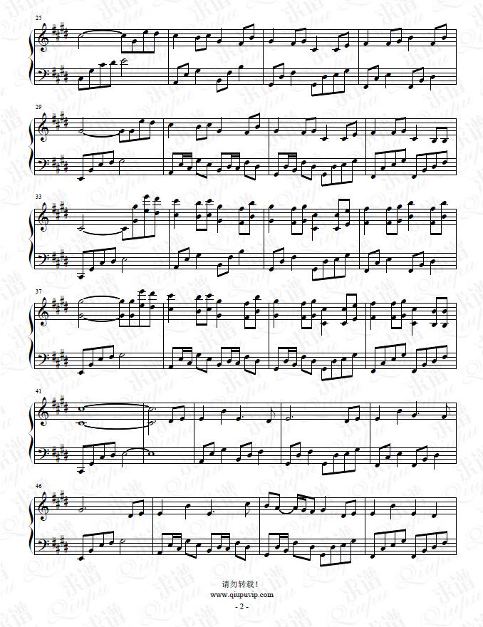 《云村的烟花》钢琴谱由求谱网制作，并提供《云村的烟花》钢琴曲在线试听，《云村的烟花》钢琴谱（五线谱）下载