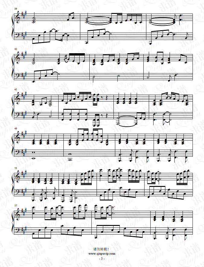 《千千阙歌》钢琴谱（钢伴）由求谱网制作，并提供《千千阙歌》钢琴曲（钢琴弹唱）在线试听，《千千阙歌》钢琴谱（五线谱）下载