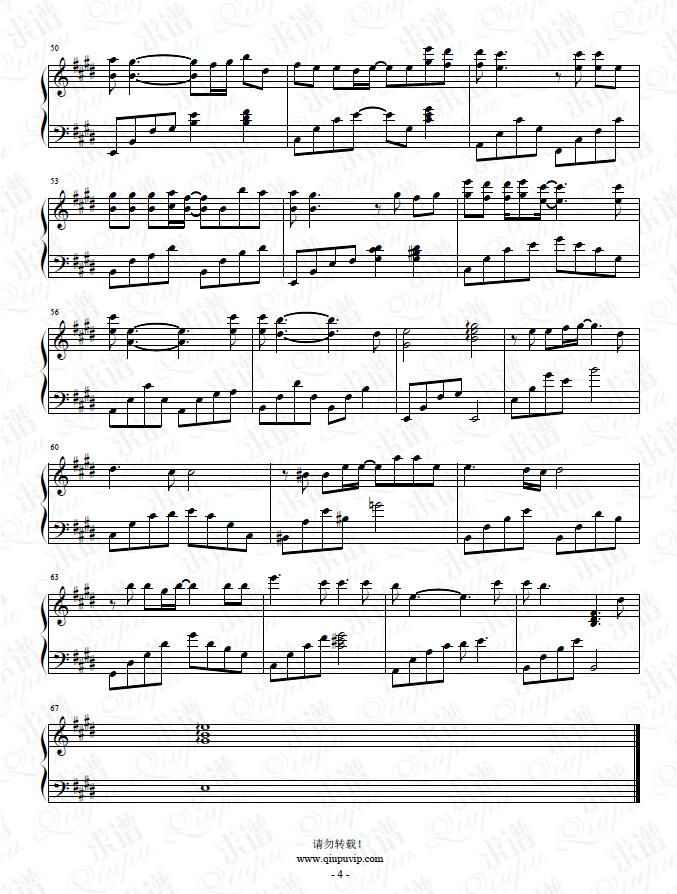 《玻璃之情》钢琴谱由求谱网制作,并提供《玻璃之情》钢琴曲在线试听