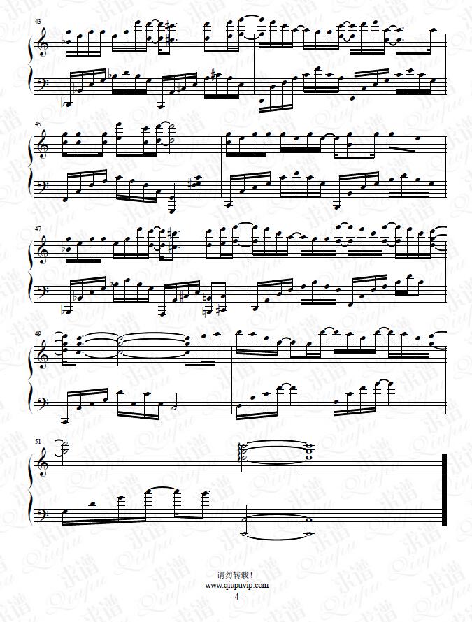 《木偶人》钢琴谱由求谱网制作，并提供《木偶人》钢琴曲在线试听，《木偶人》钢琴谱（五线谱）下载