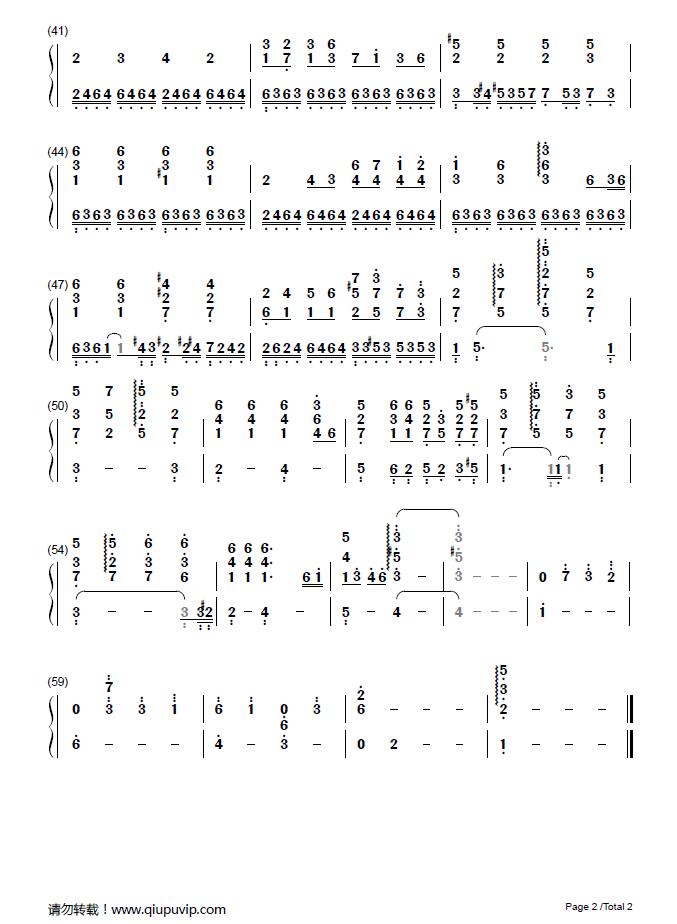 无条件(简谱)_陈奕迅_钢琴谱_求谱网