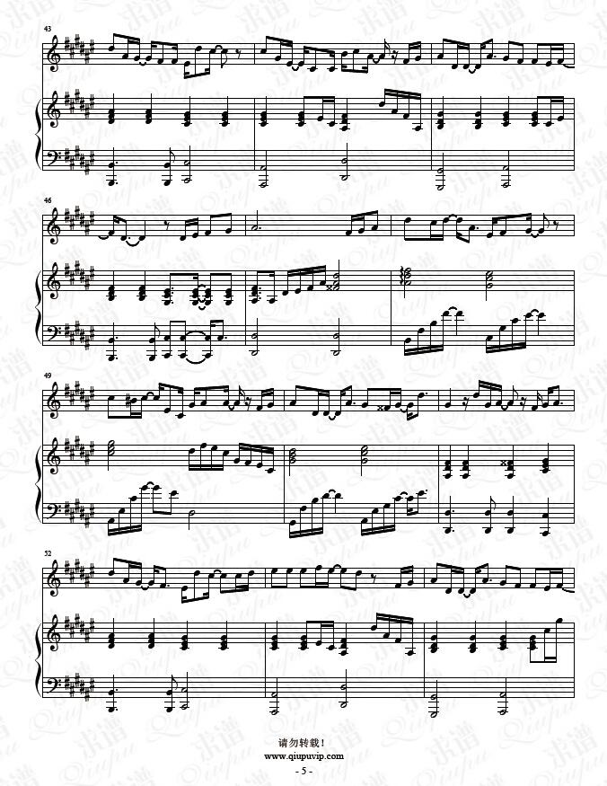 九万字_黄诗扶_钢琴谱_求谱网 国内首家专业音乐曲谱制作网站 求谱就