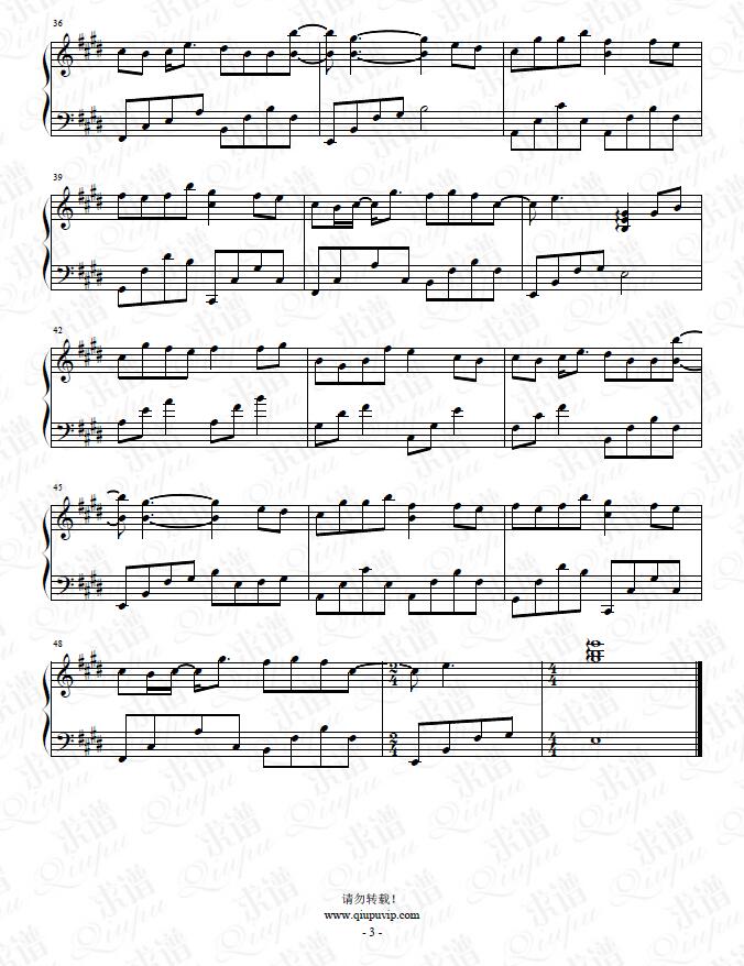 《归寻》钢琴谱由求谱网制作,并提供《归寻》钢琴曲在线试听,《归寻》