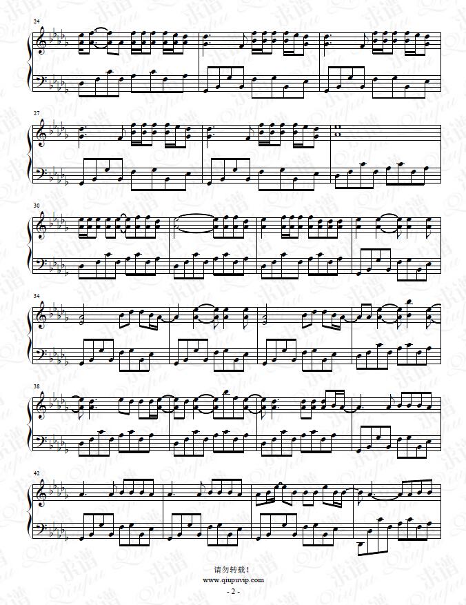 hard to get_蔡徐坤_钢琴谱_求谱网