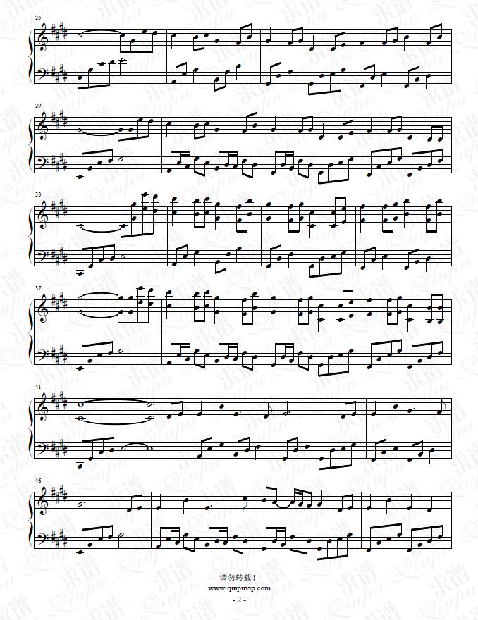 《云村的烟花》钢琴谱由求谱网制作,并提供《云村的烟花》钢琴曲在线