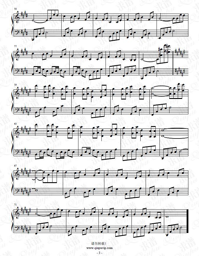 《云村的烟花》钢琴谱由求谱网制作,并提供《云村的烟花》钢琴曲在线