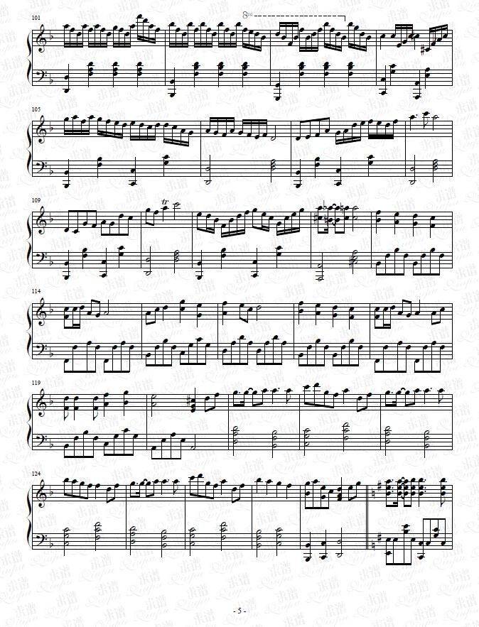 《千本樱》钢琴谱由求谱网制作，并提供《千本樱》钢琴曲在线试听，《千本樱》钢琴谱（五线谱）下载