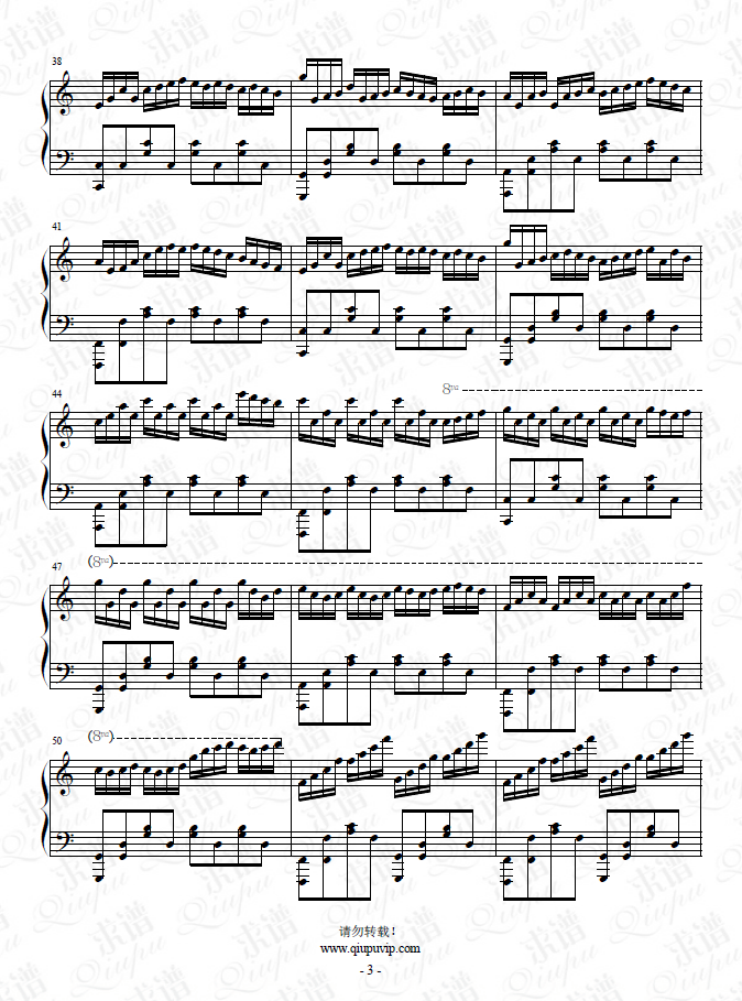 i must come back_胡小欧_钢琴谱_求谱网