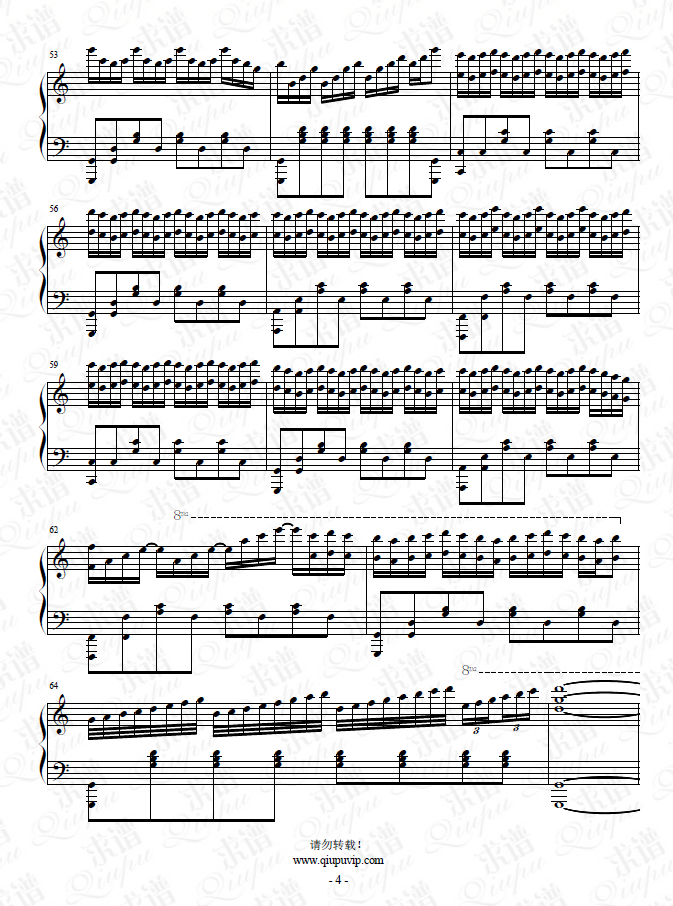 i must come back_胡小欧_钢琴谱_求谱网