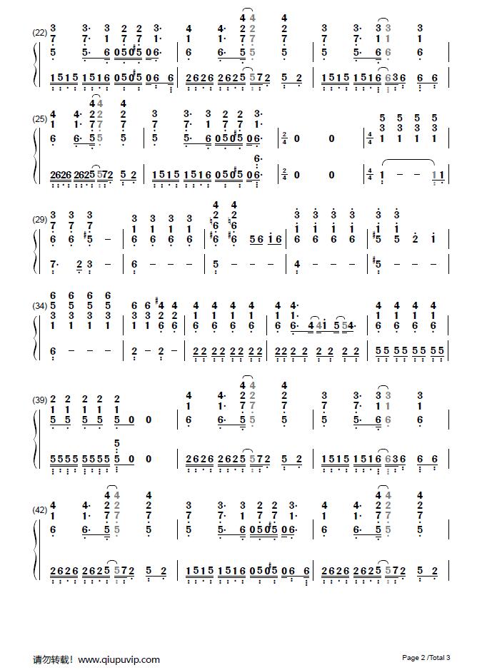 cant stop(弹唱/简谱)